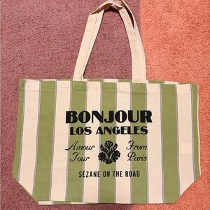 Sezane Bonjour Los Angeles Tote Bag Limited Edition New!